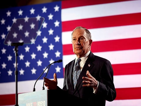 Democratic presidential candidate Michael Bloomberg