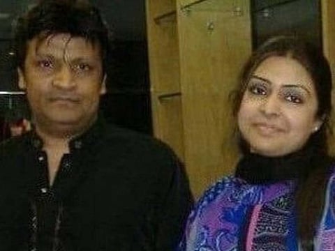 Veteran Pakistani comedian Omer Sharif with his daughter Hira Sharif.