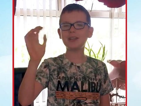 10-year-old boy Calum from Belfast, Northern Ireland wins trip to Dubai after learning Emirates safety demo