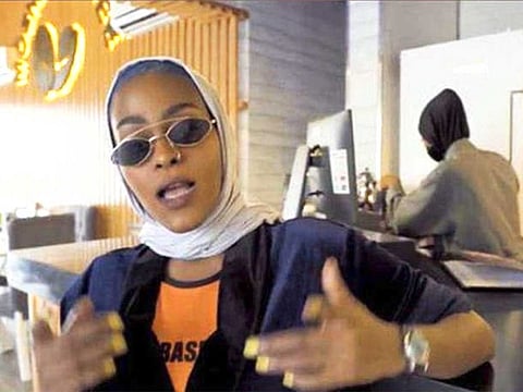 A screen grab from the controversial video 'A Girl from Makkah'.