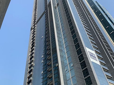 The 53-storey Duja Tower caught fire on Thursday night