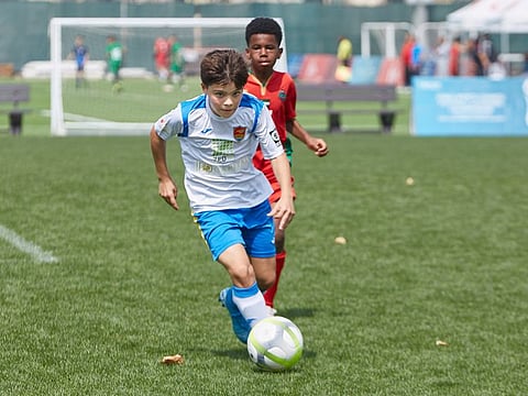 Action from the Dubai Sports Council Football Academies Championship