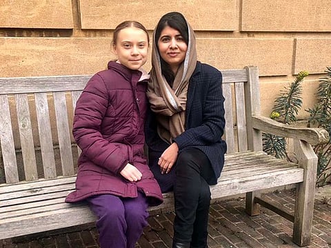 Greta Thunberg meets Malala Yousafzai