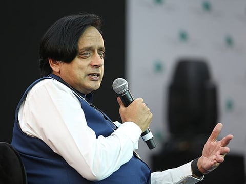 Shashi Tharoor at the Hay Festival, Abu Dhabi