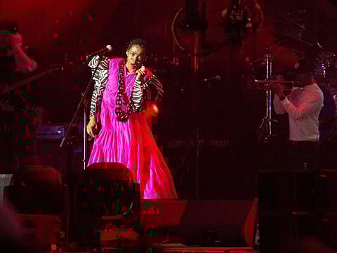 Lauryn Hill performance at the Dubai Jazz Festival in Media City