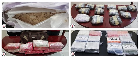 Dubai Police busted three international drug gangs and seized 52kg of heroin, cocaine and hashish in a sting operation that lasted month