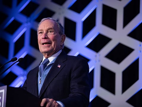 Presidental hopeful former New York City mayor Michael Bloomberg speaks at the Blue NC Celebration, a dinner put on by the North Carolina Democratic Party in Charlotte, North Carolina on February 29, 2020.