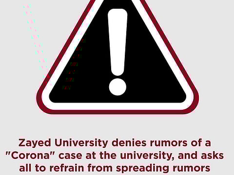 Zayed University deny a coronavirus case on campus