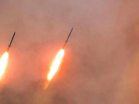 North Korean government shows a military drill at an undisclosed location in North Korea on Monday, March 2, 2020