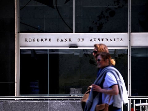 Pedestrians walk past the main entrance to the Reserve Bank of Australia (RBA) head office in central Sydney, Australia, October 3, 2016.