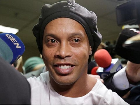 Ronaldinho leaves Paraguay's Supreme Court after testifying in Asuncion, Paraguay, March 6, 2020.