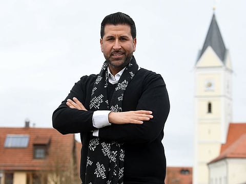 Ozan Iyibas, first Muslim candidate of the Christian Social Union party (CSU) for the upcoming Bavarian council election, poses on March 5, 2020 in the small village of Neufahrn near Munich, southern Germany.