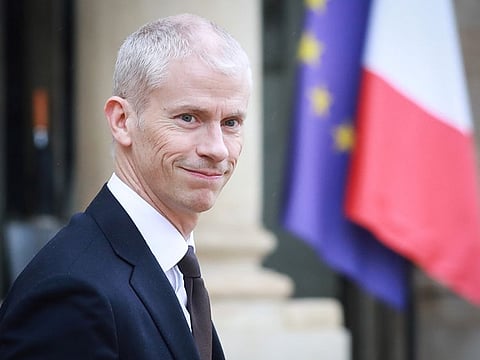 French Culture Minister Franck Riester leaves the Elysee Presidential Palace after a weekly cabinet meeting