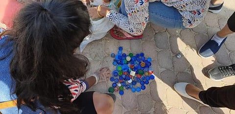 Residents and students collected plastic bottle caps from the Abu Dhabi beach at a recent beach cleanup drive organised by the Indian Ladies Association in Abu Dhabi.
Picture supplied by the ILA.