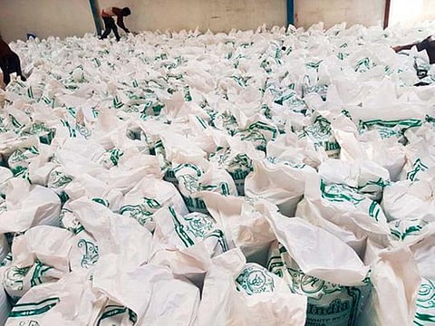 Some of the 6,000 tonnes of rice that went missing in the scam