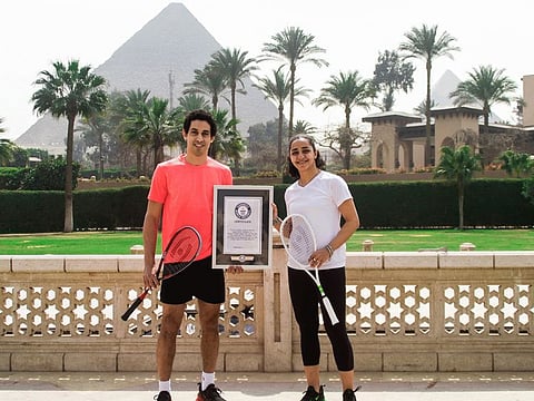 Tarek Momen (left) and Raneem El Welily are the first couple of squash, according to Guinness World Records.