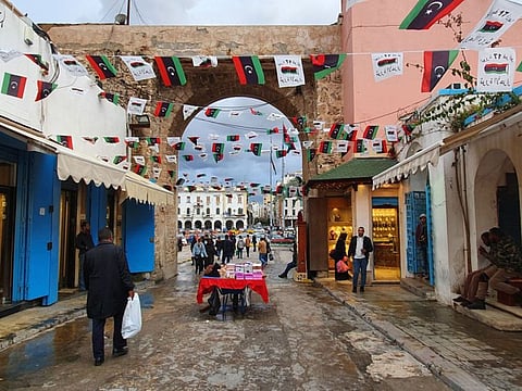 Libyans go on with their lives in the capital Tripoli on March 10, 2020. According to Libyan authorities, not a single case of coronavirus so far has been recorded in the country.