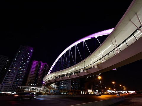 Footbridge on Ittihad road which will be opening soon for public. 10th March 2020.