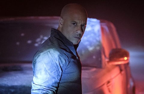 Ray Garrison (Vin Diesel) fights the mercenaries in the tunnel attack during a high-speed car chase in an underground tunnel in Columbia Pictures' BLOODSHOT.