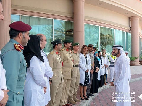 Sheikh Hamdan meets the UAE's frontline fighting the coronavirus pandemic