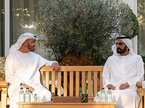 Sheikh Mohammed bin Rashid, Sheikh Mohammed bin Zayed meet.