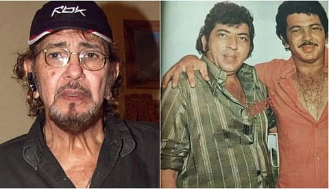 Imtiaz Khan (left); with his brother Amjad Khan