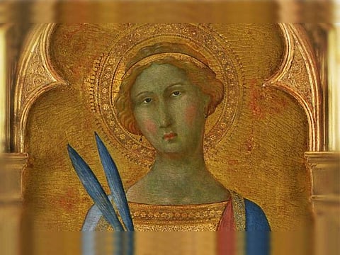 An painting of St Corona.