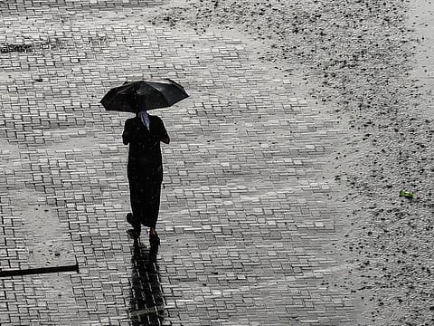 A shot from the rain in Dubai on Saturday March 21