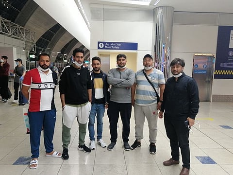 Left to right: Harjinder Singh, Gurjeet Singh, Jasbir Singh, Balraj, Ajmer Singh and Deepak Gupta