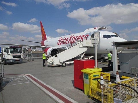 The first cargo flight chartered by the Lulu Group to bring in fresh produce arrives in the UAE on Tuesday night