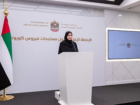 Dr. Farida Al Hosani, the official spokesperson for the UAE health sector.