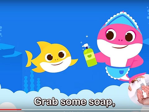 Coronavirus: Baby Shark takes on hand-washing