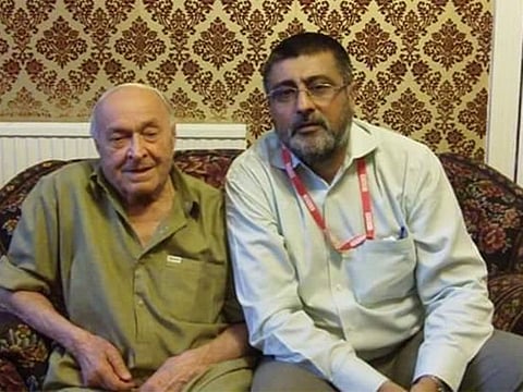 Azam Khan with BBC journalist Rasheed Sakhoor back in 2012