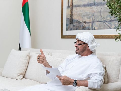 SOLIDARITY: "We are honored to serve all people that live in the UAE. It gives us great pride to hear them singing the national anthem at such a challenging time. We will overcome this through solidarity," Sheikh Mohamed Bin Zayed posted on Twitter on Monday, March 20, 2020.