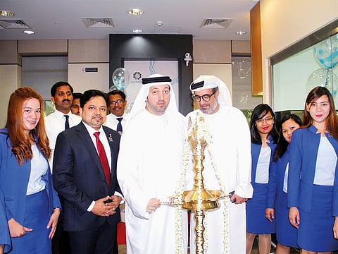 Inauguration of new Aurion office at SAIF Zone by its Director, Saud Salim Al Mazrouei. Raed Bukhatir, Director, Business Development at SAIF Zone was also present