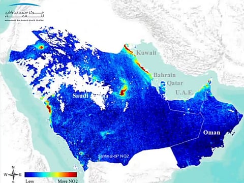 Air pollutants in the Gulf region were recorded between November 26, 2019 and March 27, 2020.