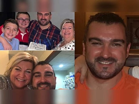 Dubai-based Ryan Storrie, 40, flew back to Scotland to watch the Gers in the Europa League last-16 first leg on March 12.