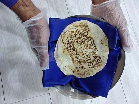 Indian restaurant in Dubai embosses message “wash hands” on its rotis to curb COVID-19 spread