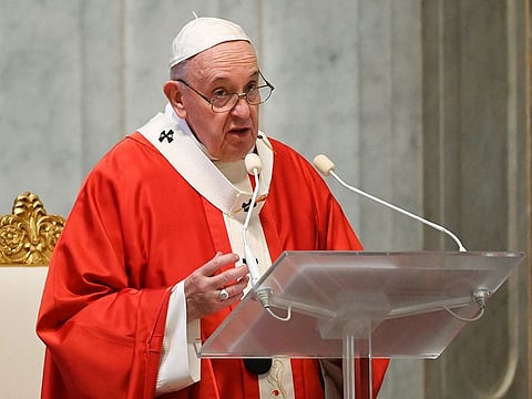 Pope Francis on Saturday urged people to pull investments from companies that are not committed to protecting the environment.