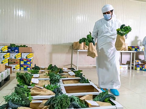 Sharjah companies to provide free organic food to 1000 families in need during restrictions on movements in the emirate.