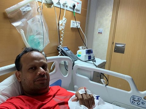 Naseer Vatanappally in hospital