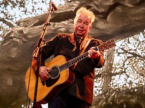 John Prine performing at the Bonnaroo Music and Arts Festival in Manchester, Tenn.