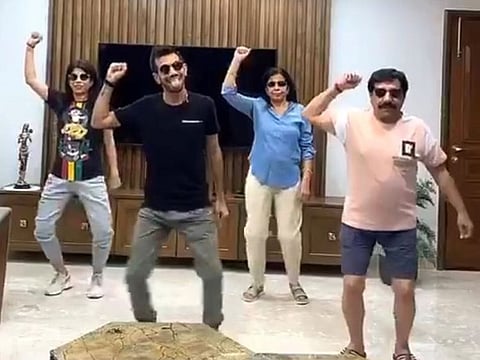 Cricketer Chahal and family make TikTok video for fans