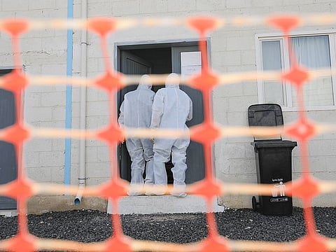 Medical staff are pictured at a quarantine center built recently in preparation for any possible spread of the coronavirus disease (COVID-19), in Sanaa, Yemen March 29, 2020. March 29, 2020.