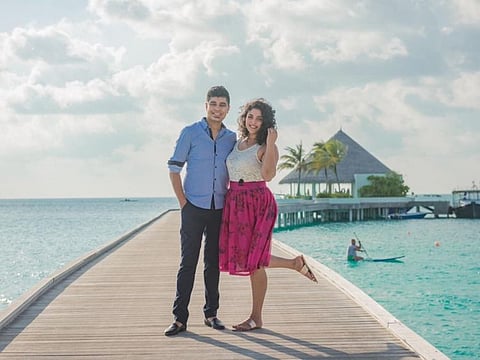 Dubai-based Ria and Rohan Bhatia in the Maldives