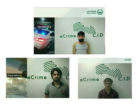 The three men who have been arrested in Dubai