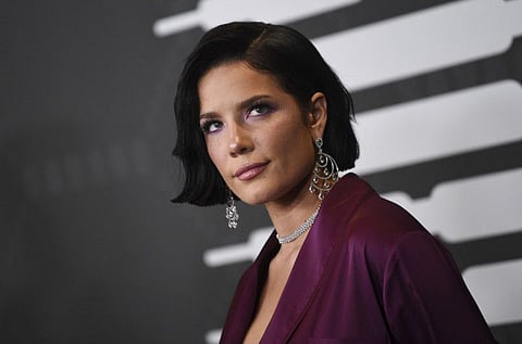 This Sept. 10, 2019 file photo shows Halsey at the Spring/Summer 2020 Savage X Fenty show, in New York.