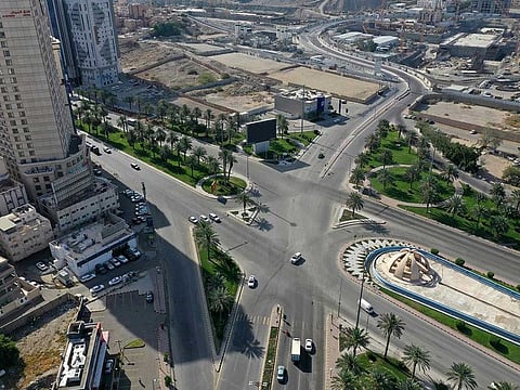The deserted streets in the Saudi holy city of Makkah on April 8, 2020, during a a curfew to prevent the spread of the novel coronavirus.