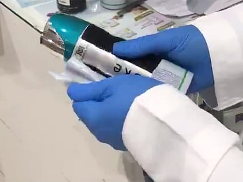 Deodorant labelled as sanitiser discovered in Ajman.