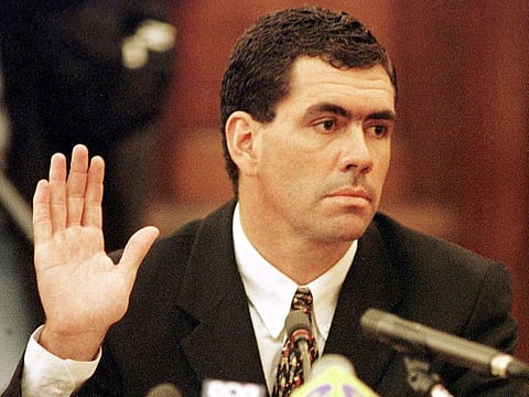 Hansie Cronje, the disgraced South African cricket hero, pleads guilty of corruption charges at the King's Commission in 2000.